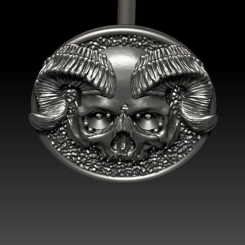 skull earrings studs 3D print model_10