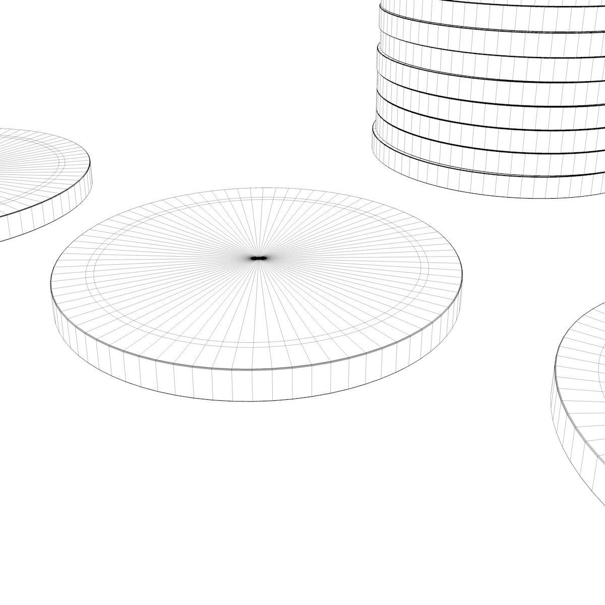 Poker Table SciFi Low-poly 3D model_12