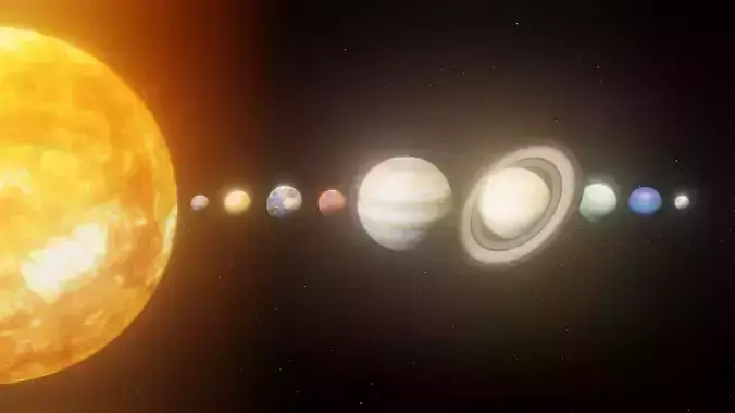 Solar System with Pluto 8k Textures 3D Model Collection