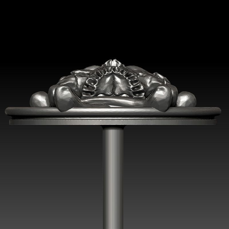 skull earrings studs 3D print model_19