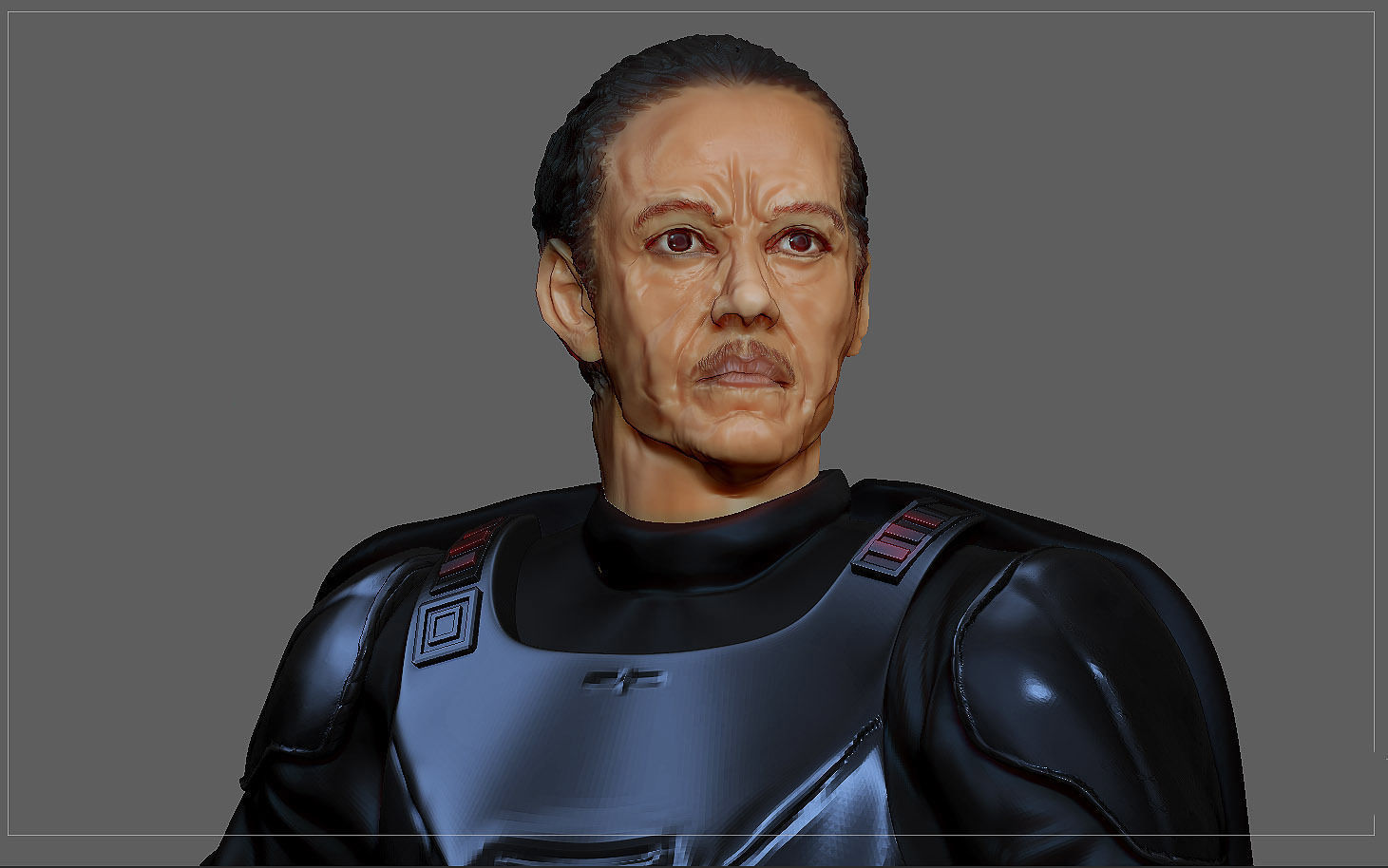 MOFF GIDEON 3D PRINT STATUE MANDALORIAN STARWARS DISNEY  3D print model_8