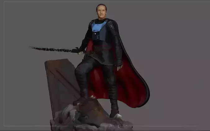 MOFF GIDEON 3D PRINT STATUE MANDALORIAN STARWARS DISNEY 