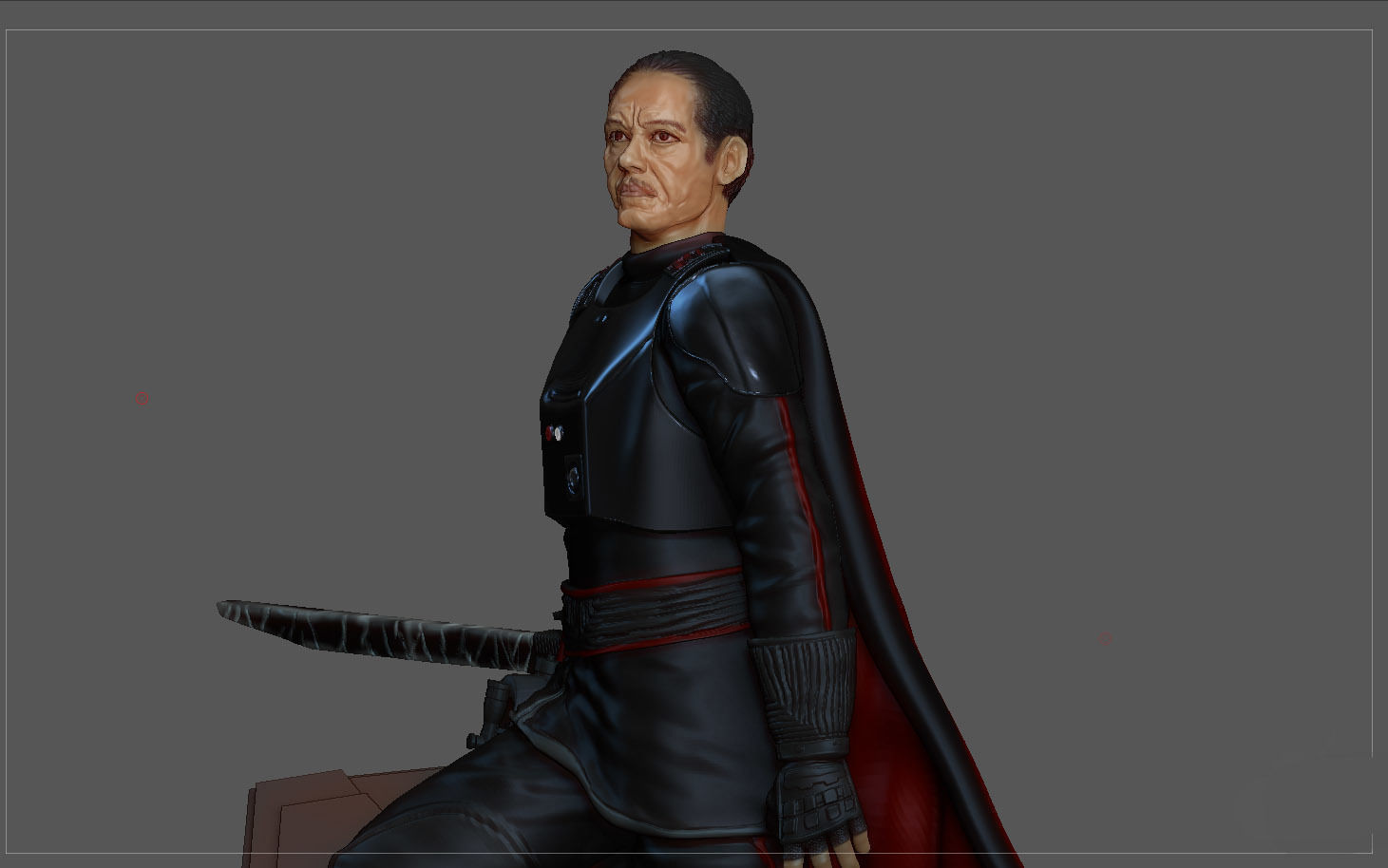 MOFF GIDEON 3D PRINT STATUE MANDALORIAN STARWARS DISNEY  3D print model_7