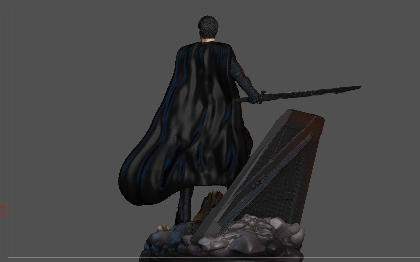 MOFF GIDEON 3D PRINT STATUE MANDALORIAN STARWARS DISNEY  3D print model_4