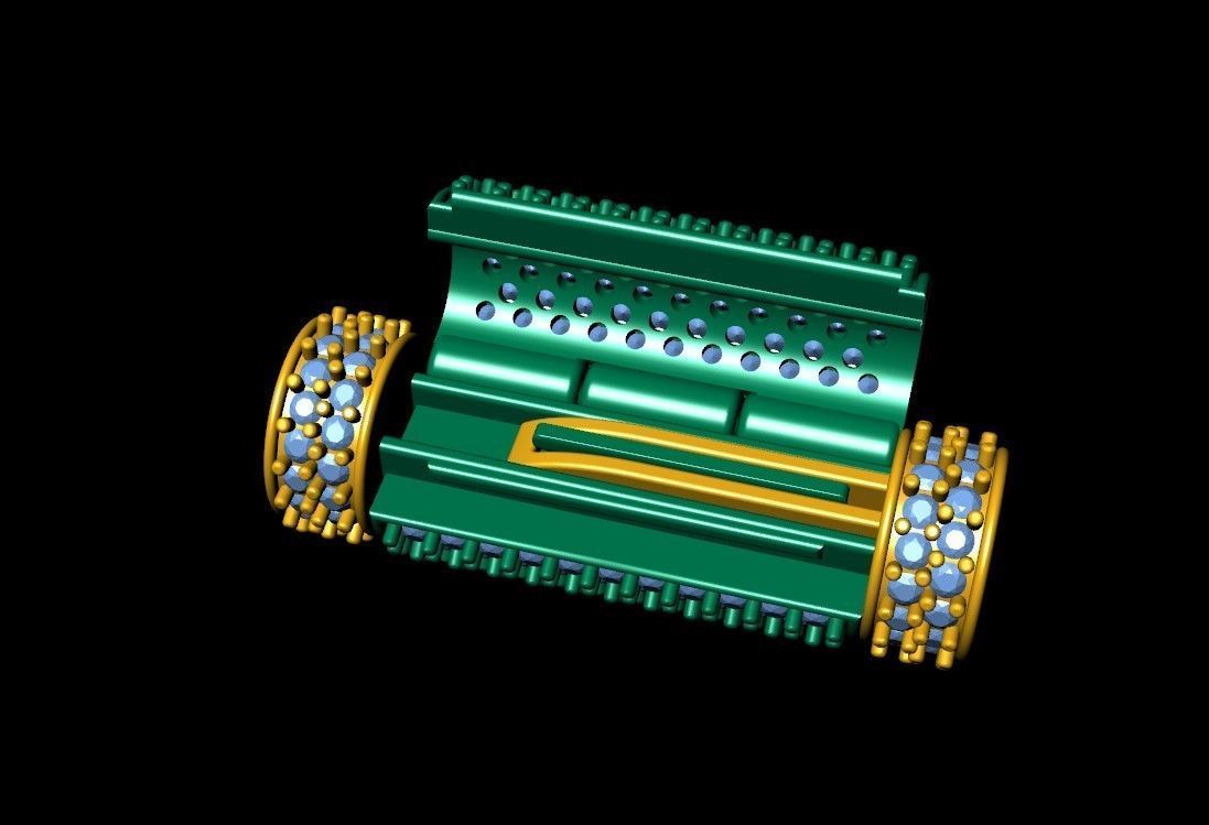 6 mm Round Flip Diamond Lock Box for Chain and Necklace 3D print model_6