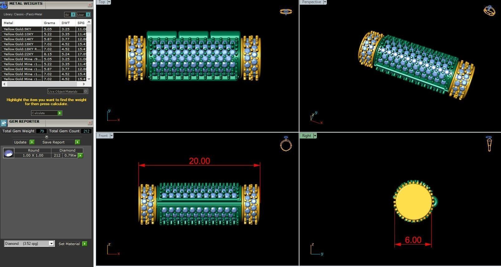 6 mm Round Flip Diamond Lock Box for Chain and Necklace 3D print model_4