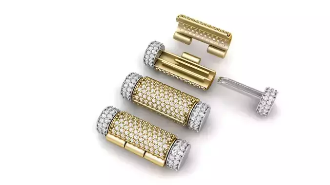 6 mm Round Flip Diamond Lock Box for Chain and Necklace 3D print model