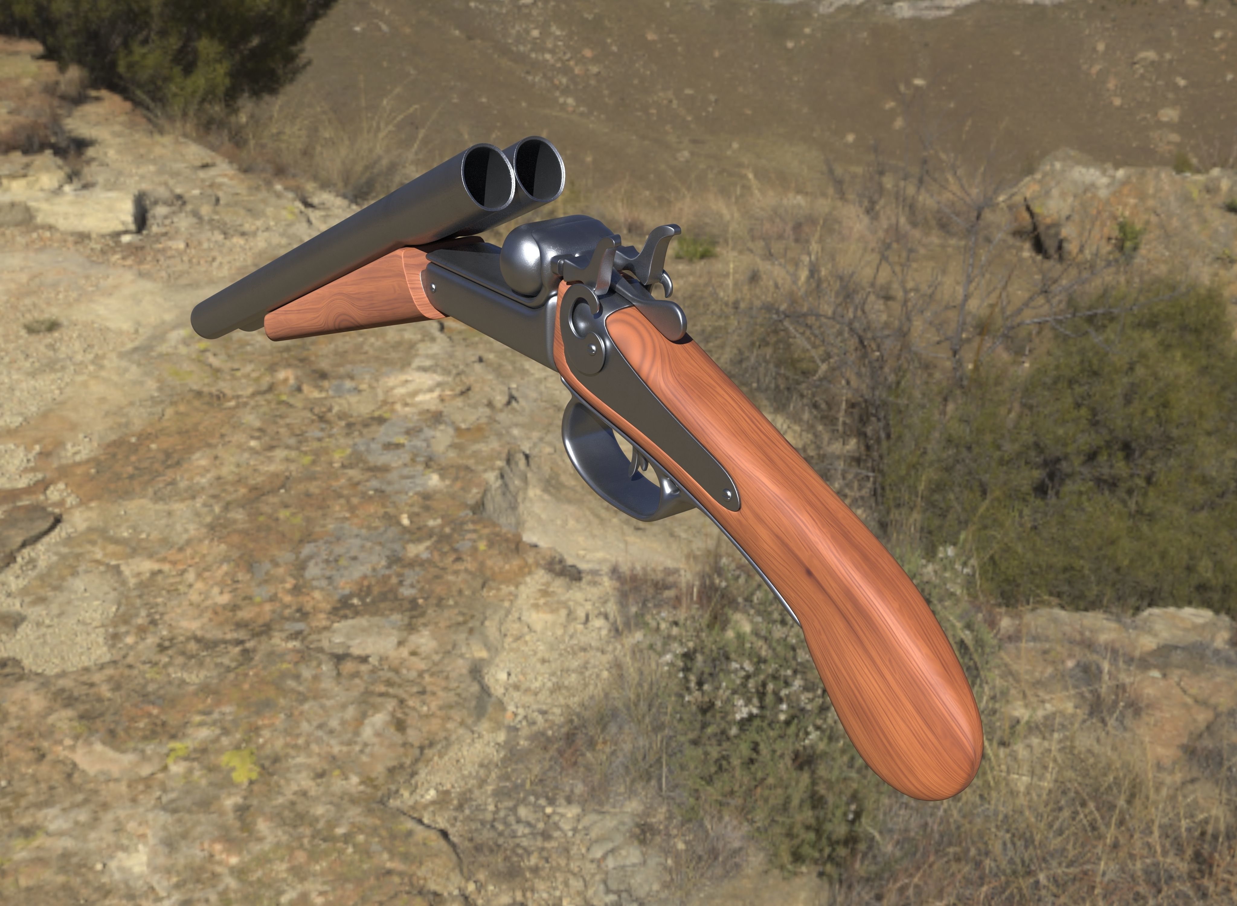 Short shotgun 3D model_5