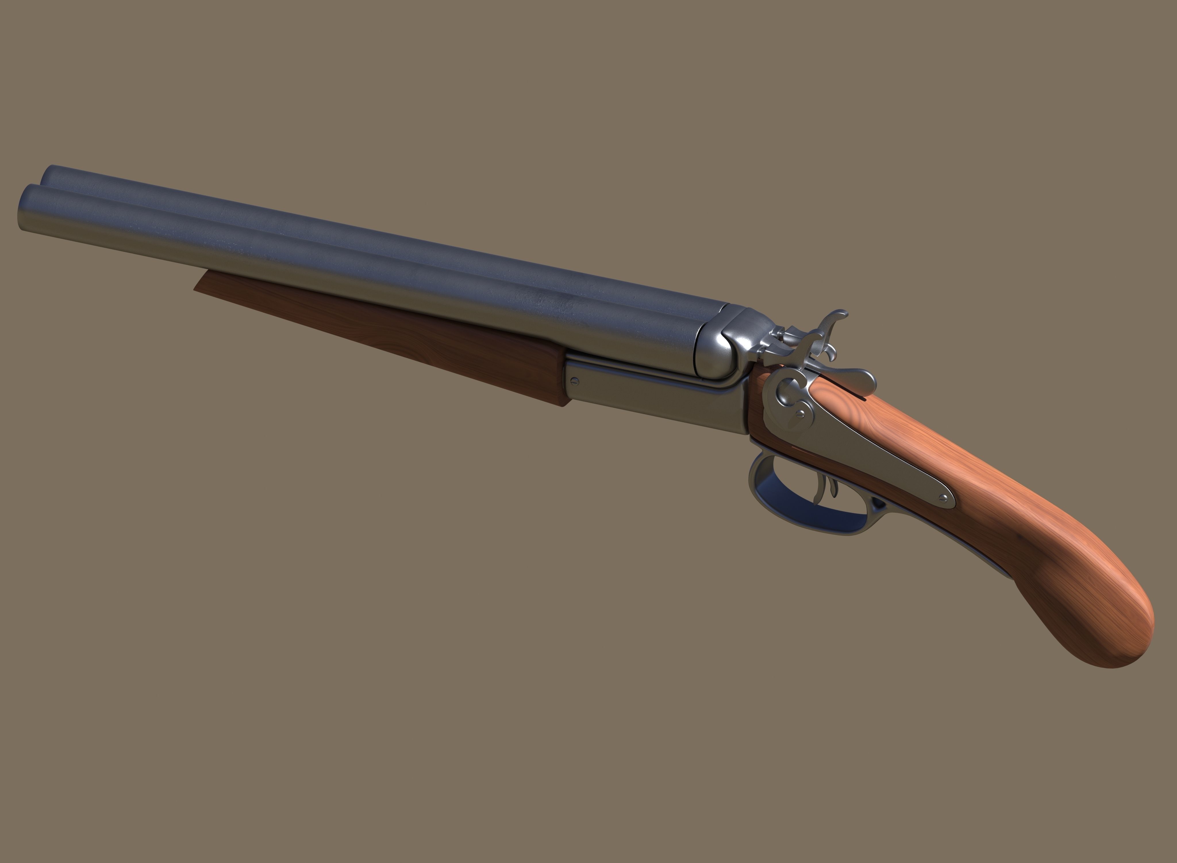 Short shotgun 3D model_3