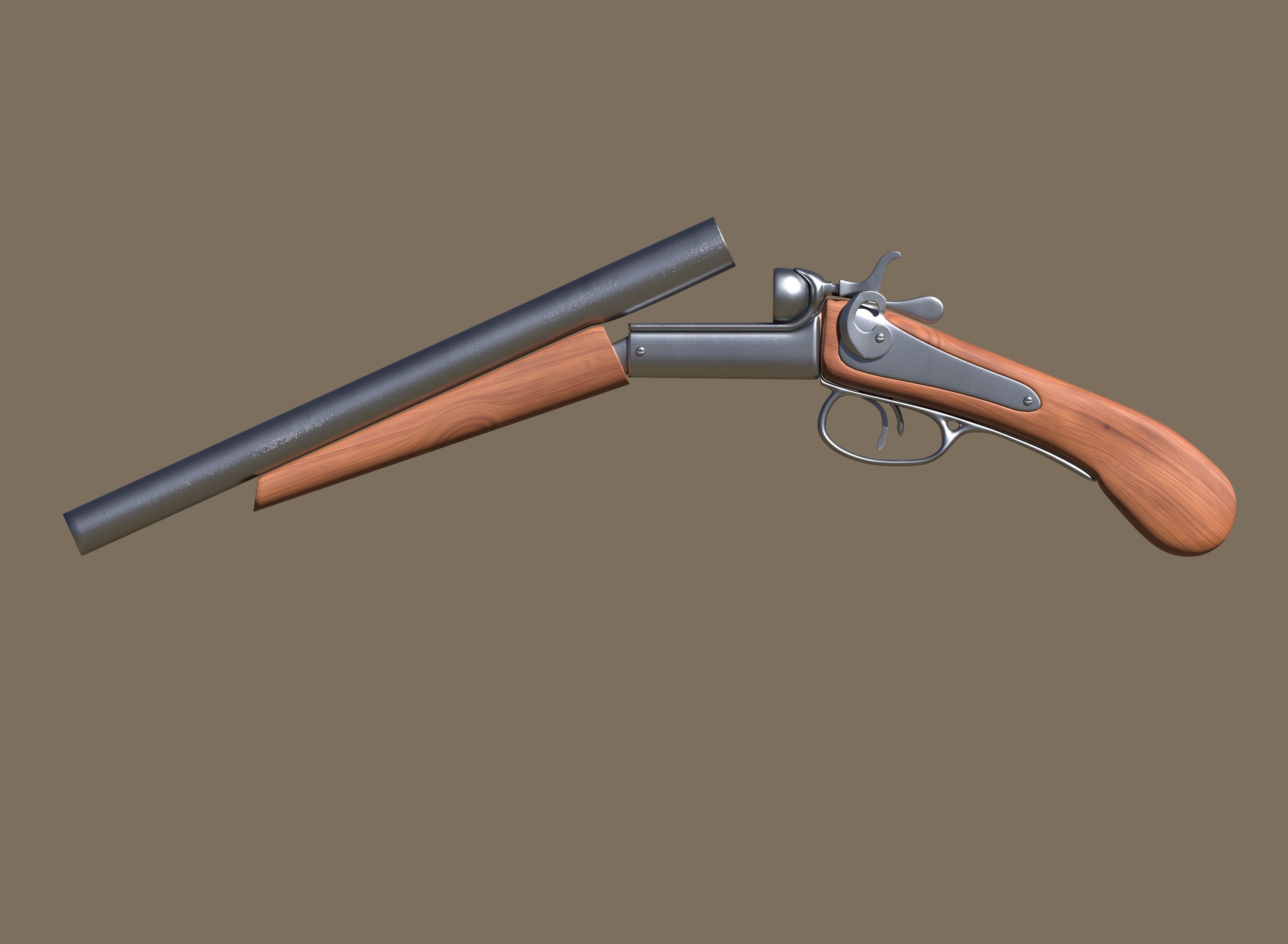 Short shotgun 3D model_1