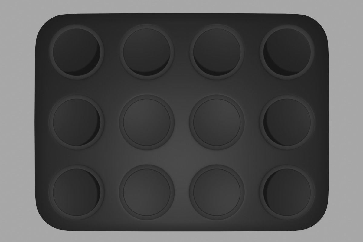 Muffin Pan 3D model_2