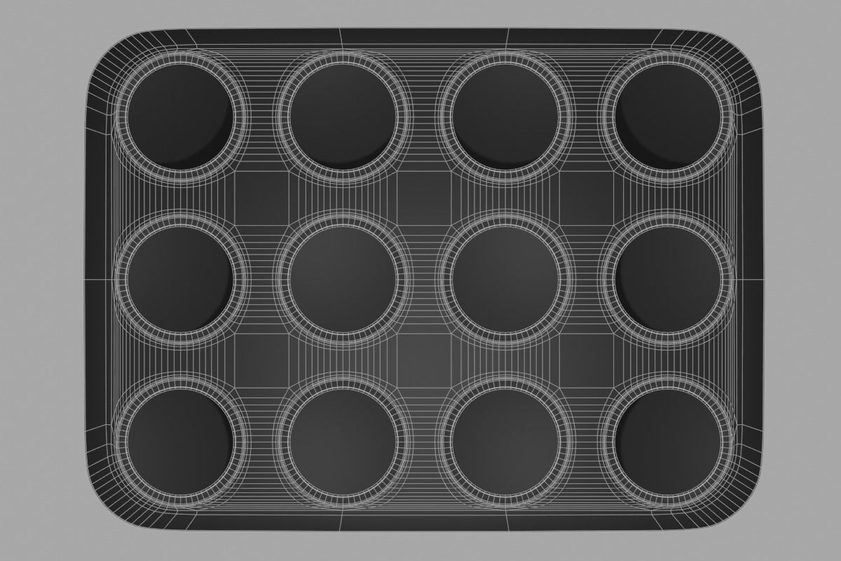 Muffin Pan 3D model_3