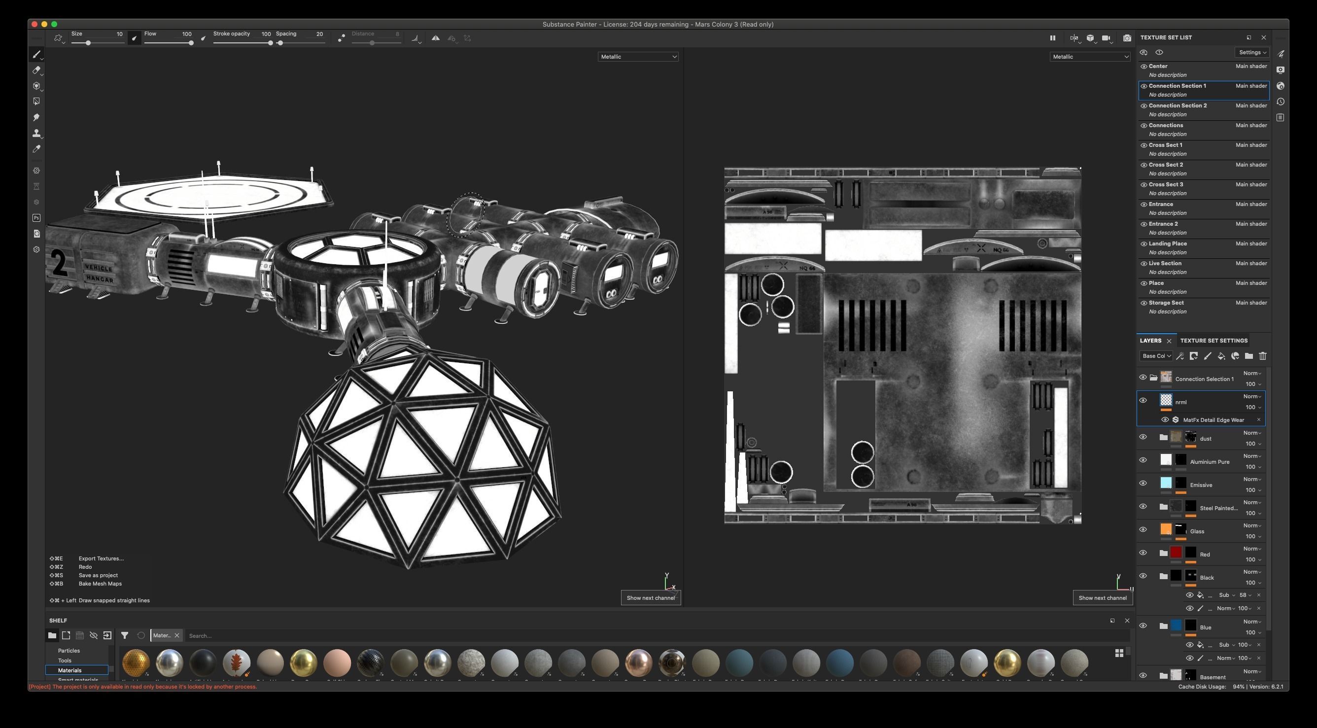 Space Craft Solar Panels Mars Colony Spaceship Collection Pack Low-poly 3D model_116