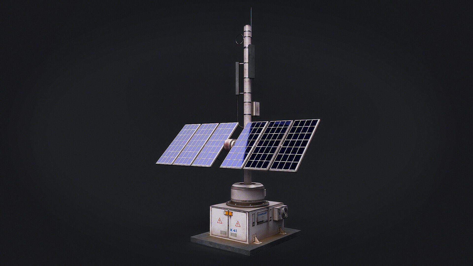 Space Craft Solar Panels Mars Colony Spaceship Collection Pack Low-poly 3D model_3