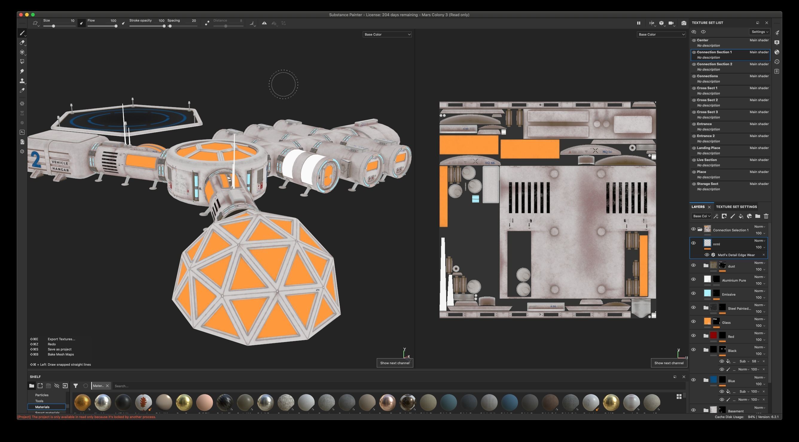 Space Craft Solar Panels Mars Colony Spaceship Collection Pack Low-poly 3D model_118
