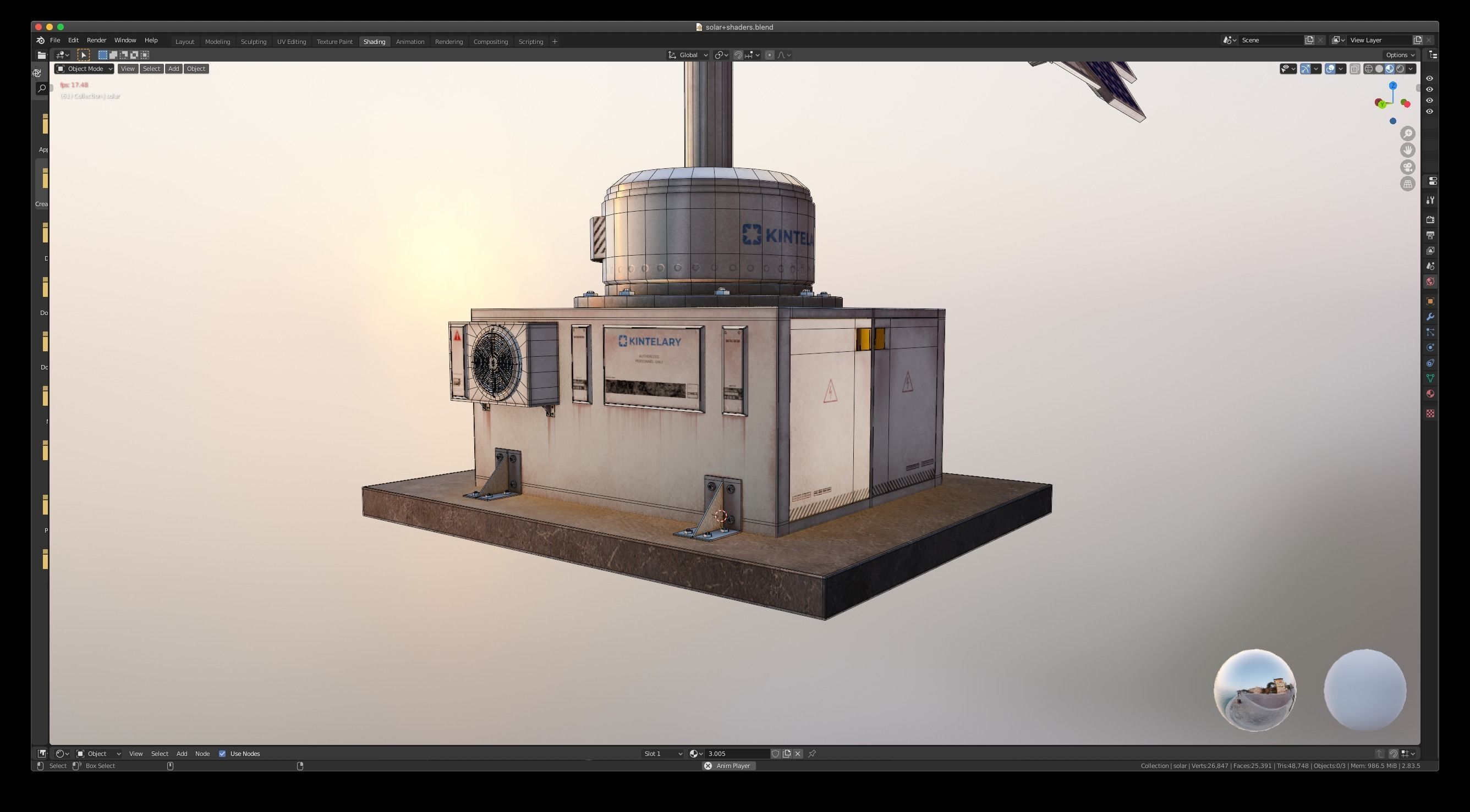 Space Craft Solar Panels Mars Colony Spaceship Collection Pack Low-poly 3D model_56