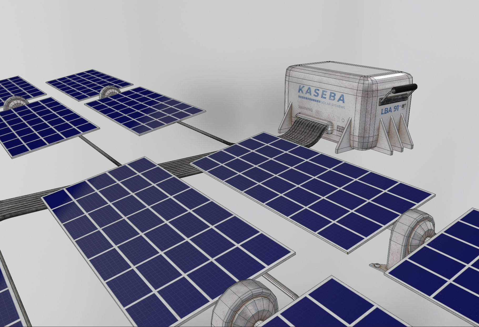 Space Craft Solar Panels Mars Colony Spaceship Collection Pack Low-poly 3D model_96