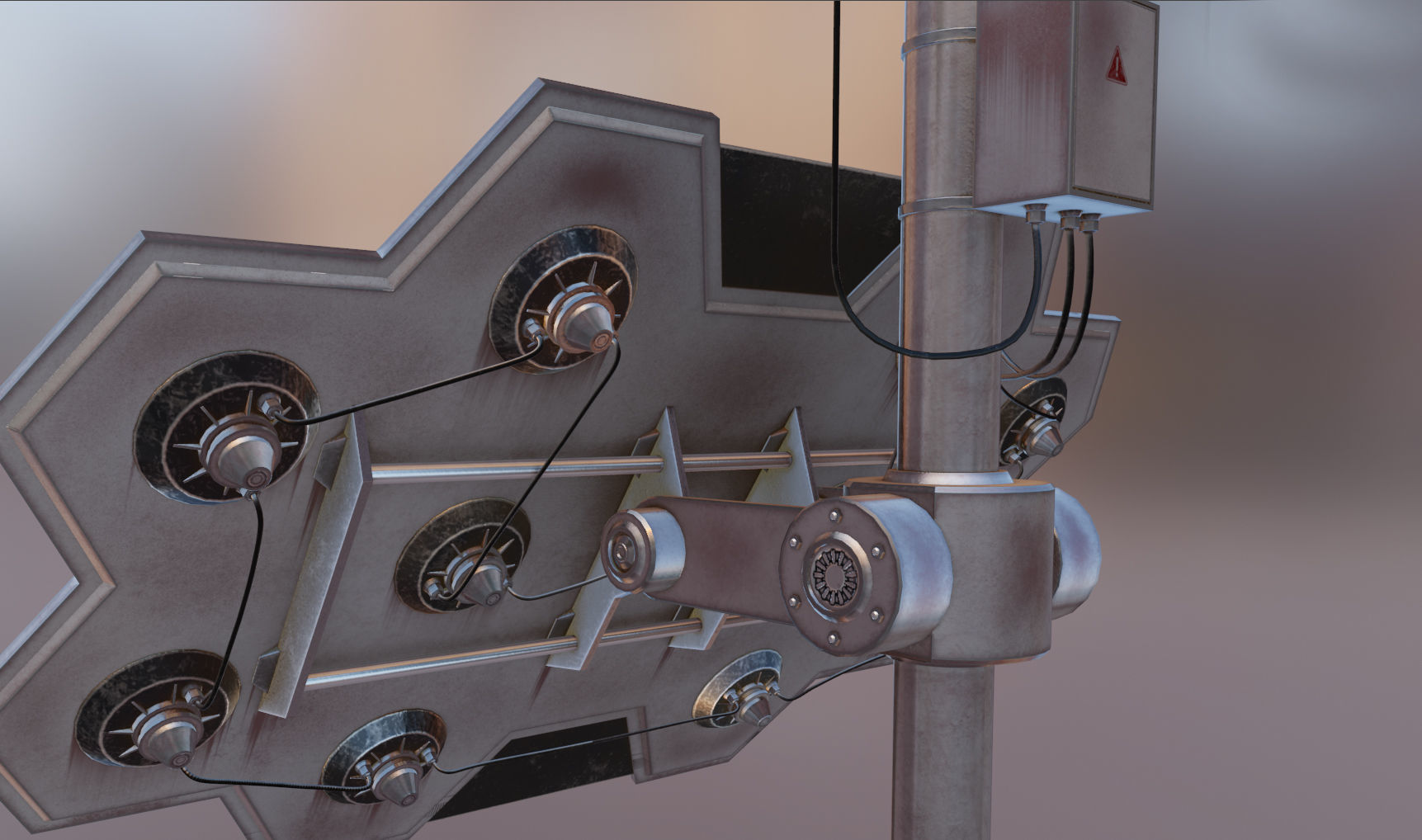 Space Craft Solar Panels Mars Colony Spaceship Collection Pack Low-poly 3D model_31