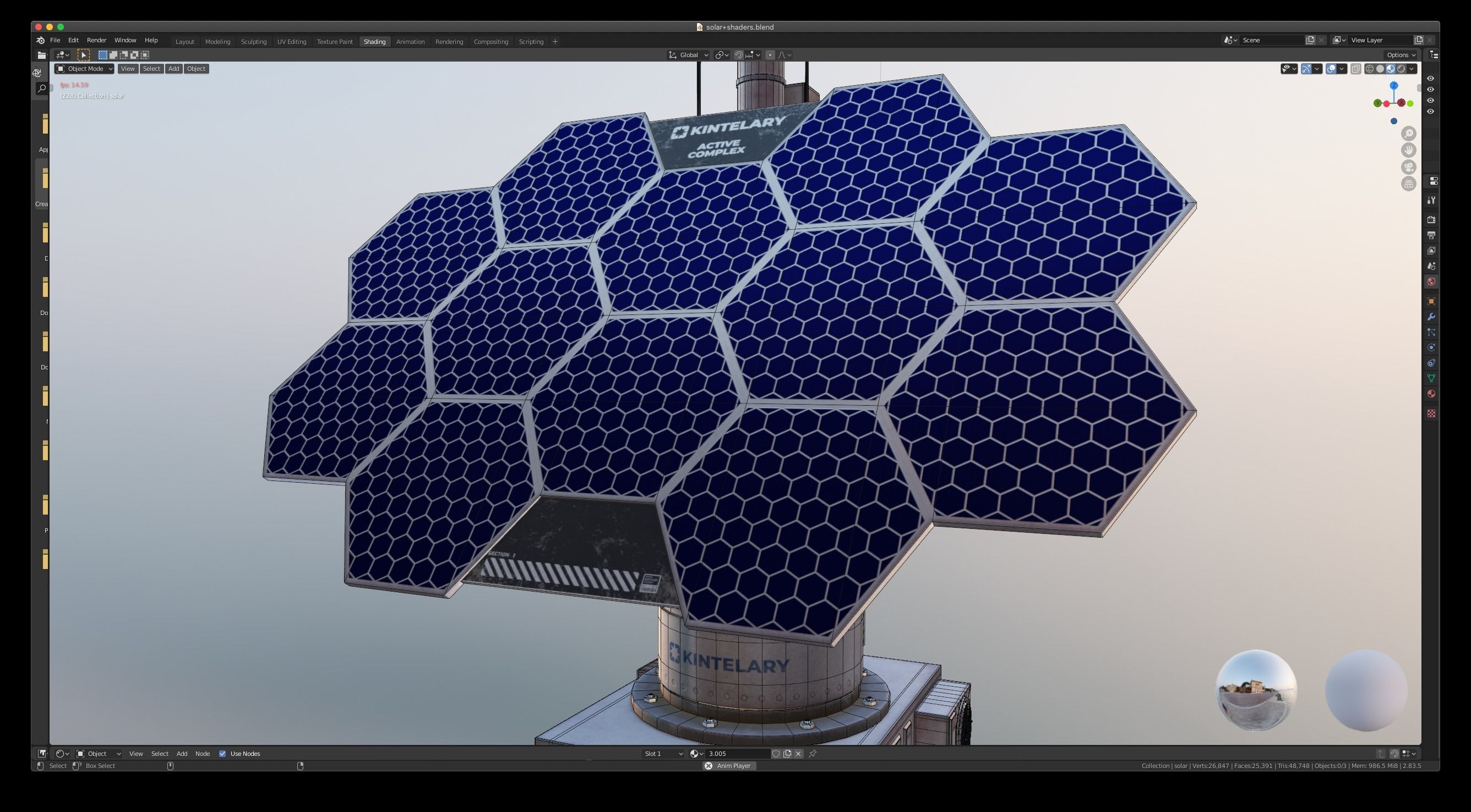 Space Craft Solar Panels Mars Colony Spaceship Collection Pack Low-poly 3D model_59