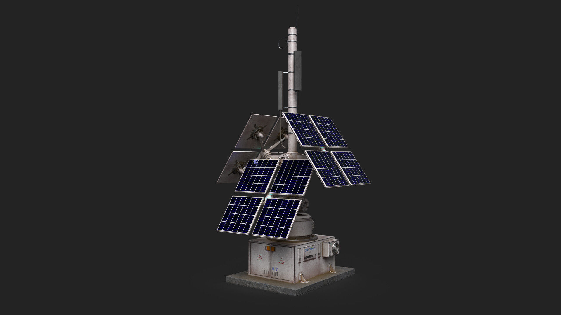 Space Craft Solar Panels Mars Colony Spaceship Collection Pack Low-poly 3D model_66