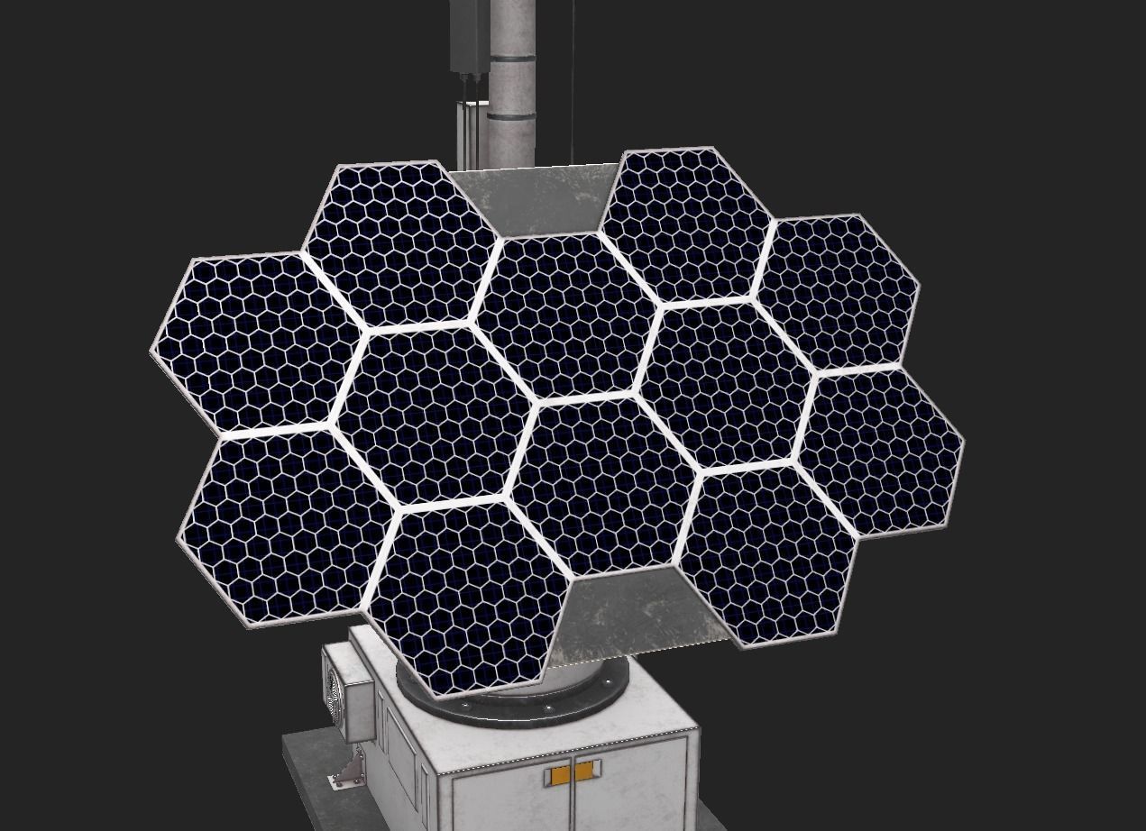 Space Craft Solar Panels Mars Colony Spaceship Collection Pack Low-poly 3D model_41