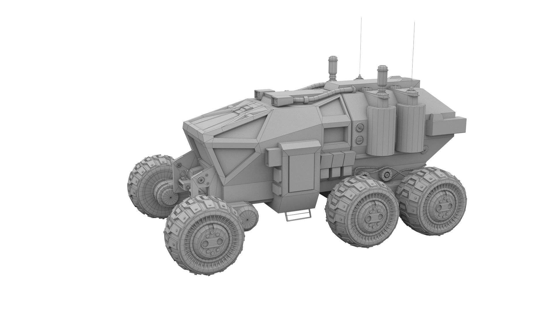 Space Craft Solar Panels Mars Colony Spaceship Collection Pack Low-poly 3D model_138