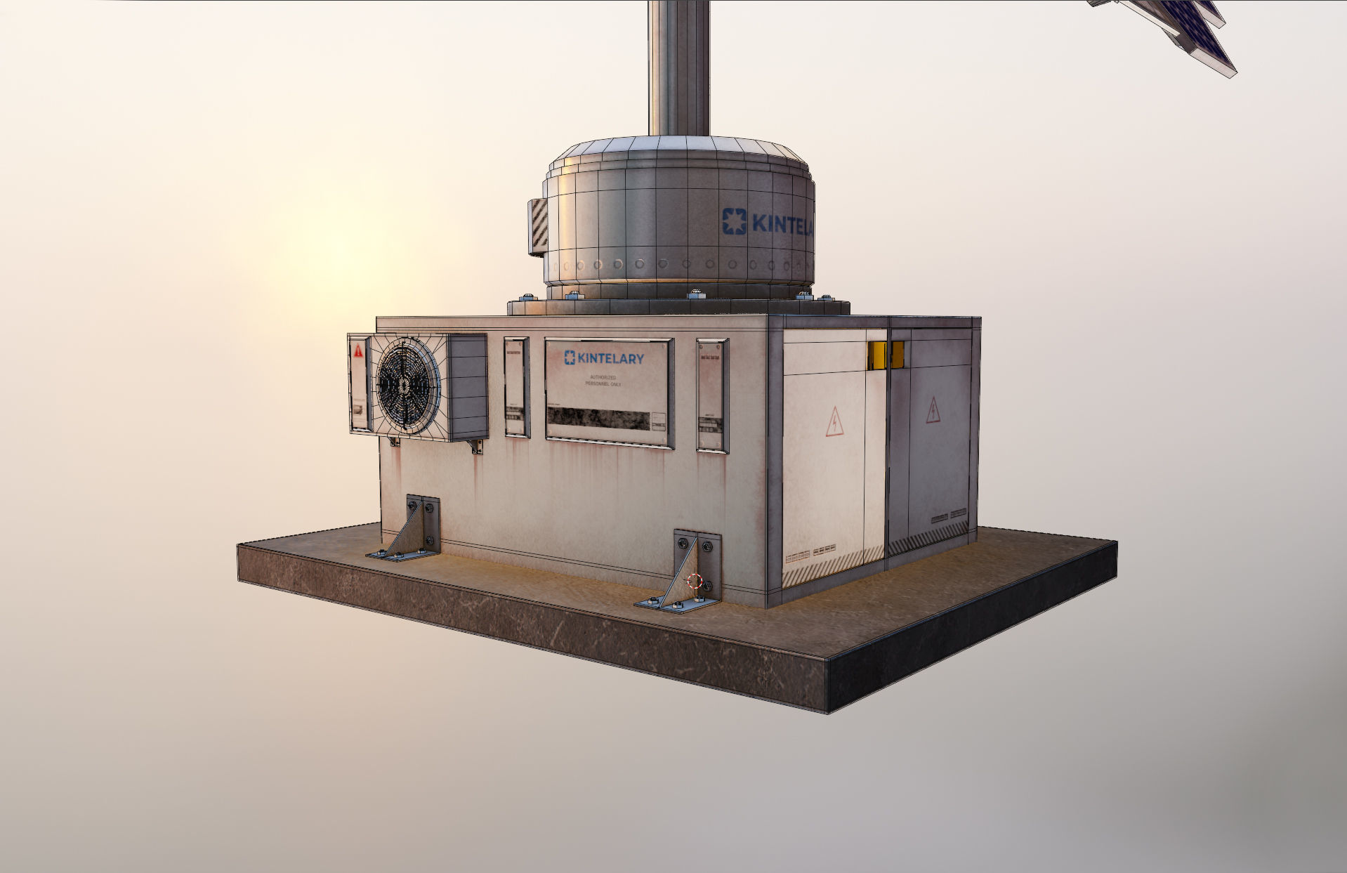 Space Craft Solar Panels Mars Colony Spaceship Collection Pack Low-poly 3D model_42