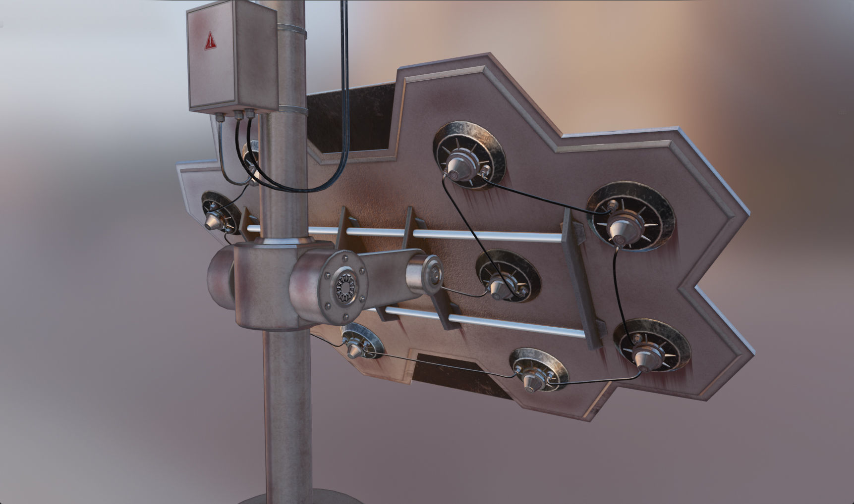 Space Craft Solar Panels Mars Colony Spaceship Collection Pack Low-poly 3D model_19