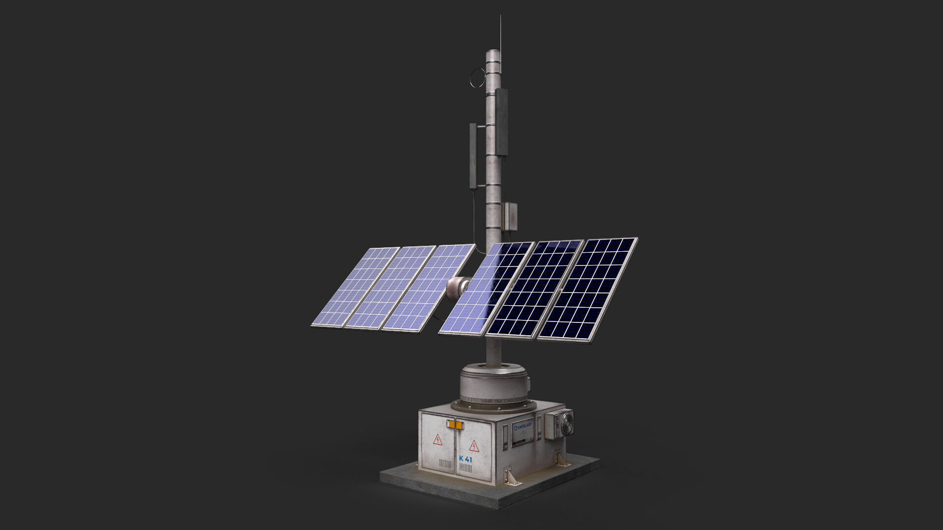Space Craft Solar Panels Mars Colony Spaceship Collection Pack Low-poly 3D model_67