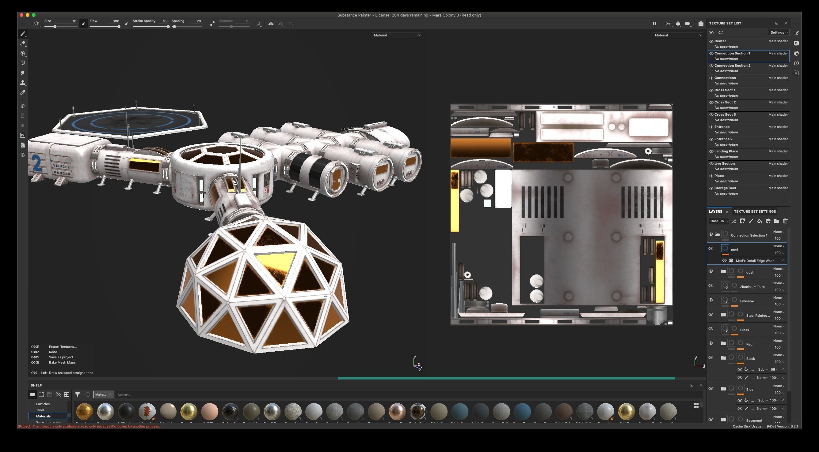 Space Craft Solar Panels Mars Colony Spaceship Collection Pack Low-poly 3D model_119