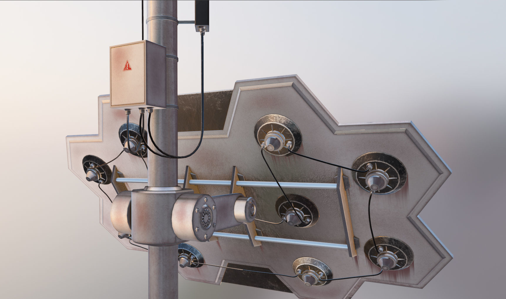 Space Craft Solar Panels Mars Colony Spaceship Collection Pack Low-poly 3D model_35