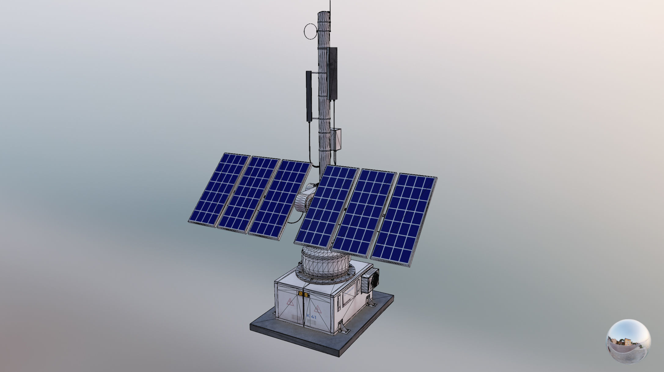 Space Craft Solar Panels Mars Colony Spaceship Collection Pack Low-poly 3D model_70