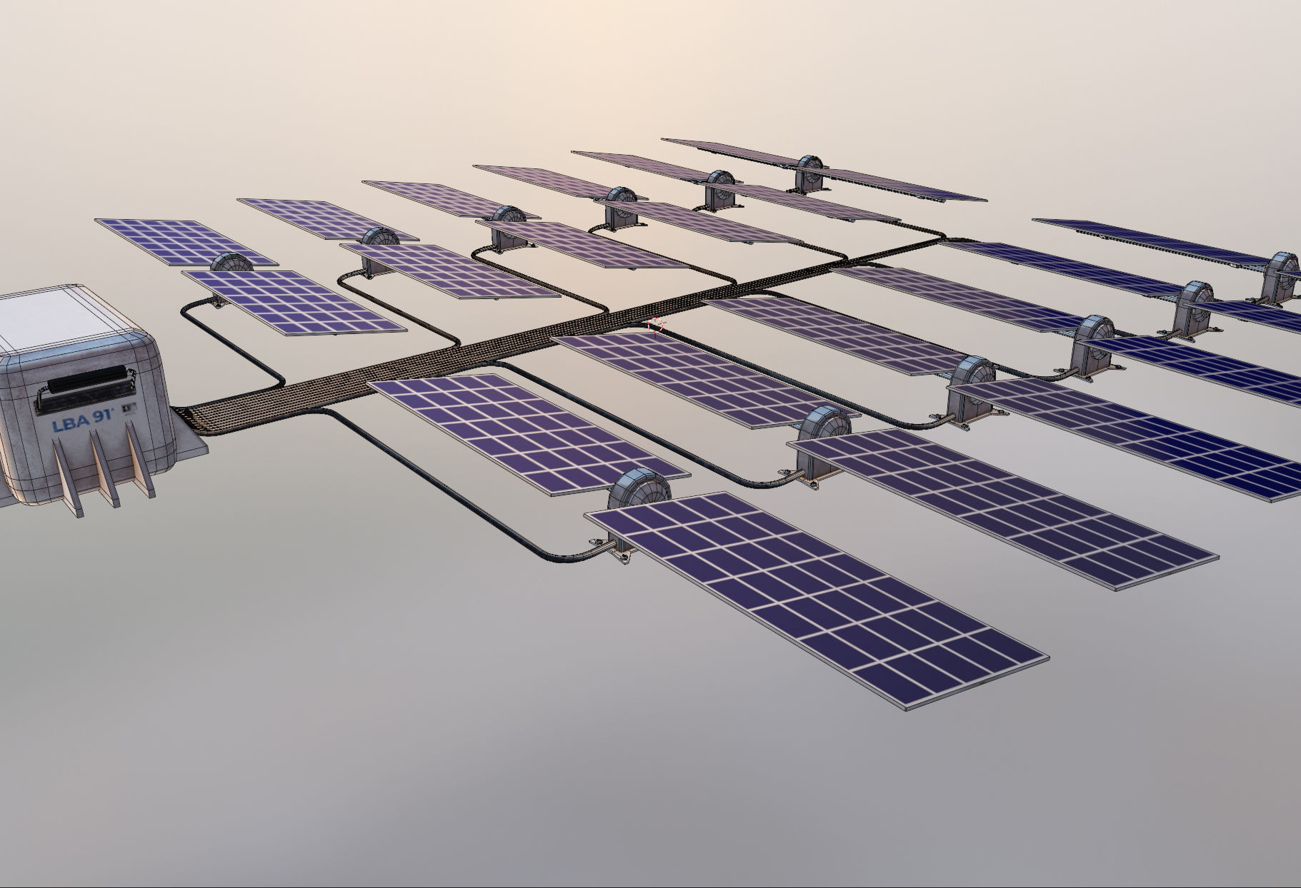 Space Craft Solar Panels Mars Colony Spaceship Collection Pack Low-poly 3D model_88