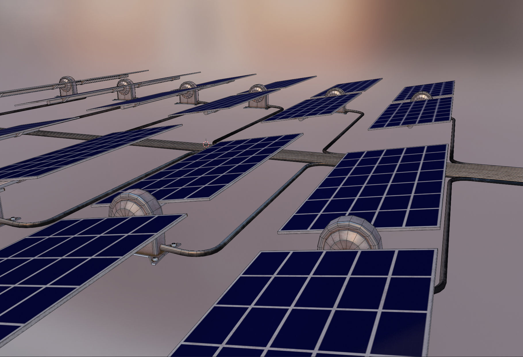 Space Craft Solar Panels Mars Colony Spaceship Collection Pack Low-poly 3D model_89