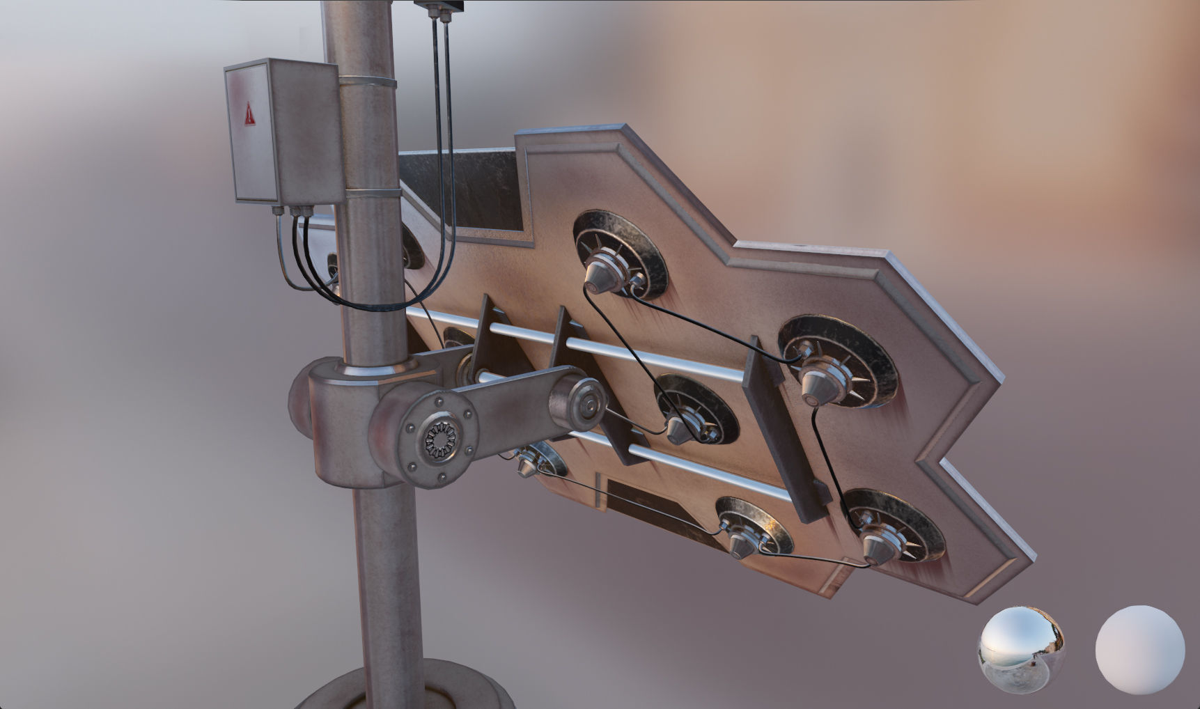 Space Craft Solar Panels Mars Colony Spaceship Collection Pack Low-poly 3D model_20