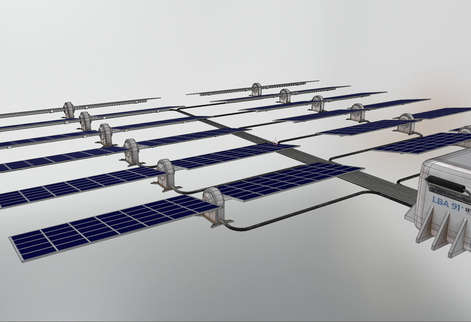 Space Craft Solar Panels Mars Colony Spaceship Collection Pack Low-poly 3D model_93