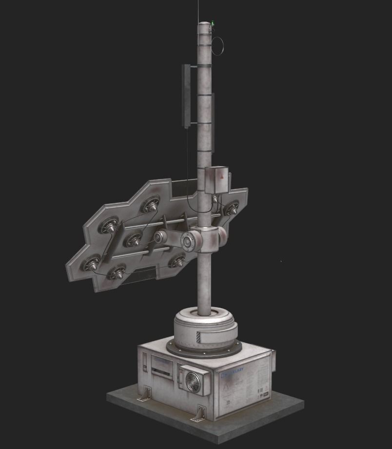 Space Craft Solar Panels Mars Colony Spaceship Collection Pack Low-poly 3D model_33