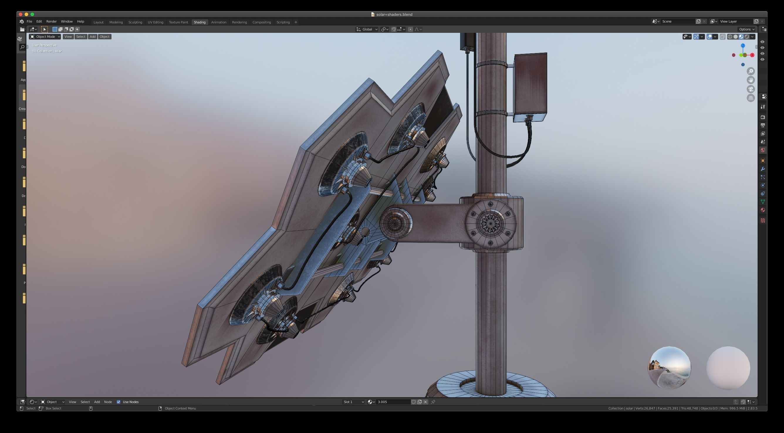 Space Craft Solar Panels Mars Colony Spaceship Collection Pack Low-poly 3D model_48