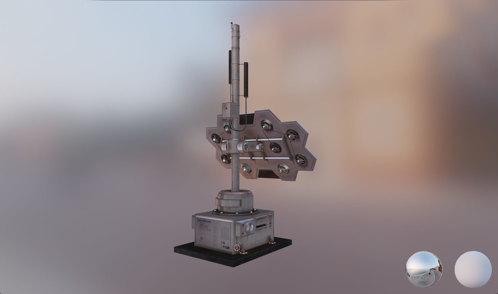 Space Craft Solar Panels Mars Colony Spaceship Collection Pack Low-poly 3D model_29