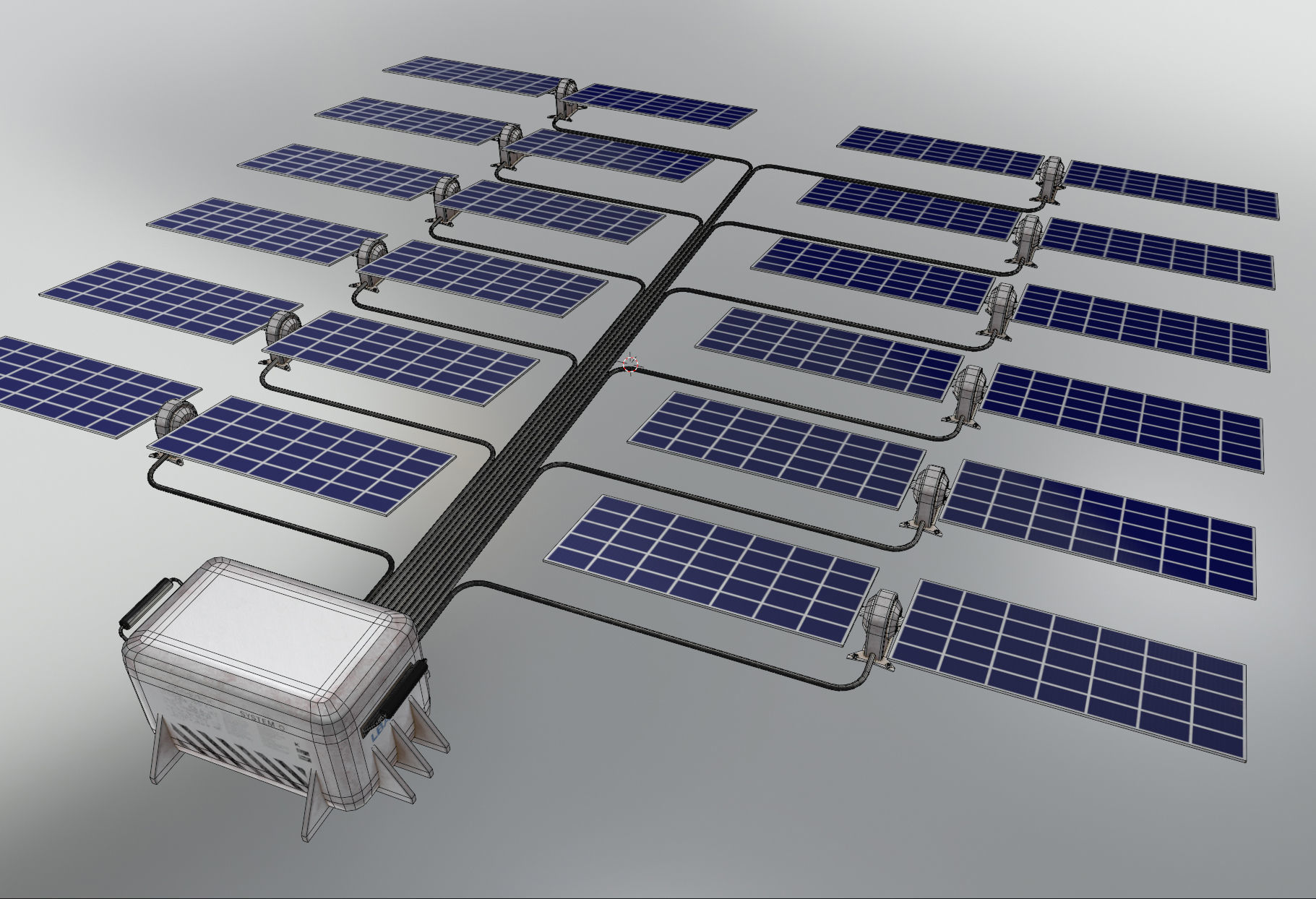 Space Craft Solar Panels Mars Colony Spaceship Collection Pack Low-poly 3D model_92