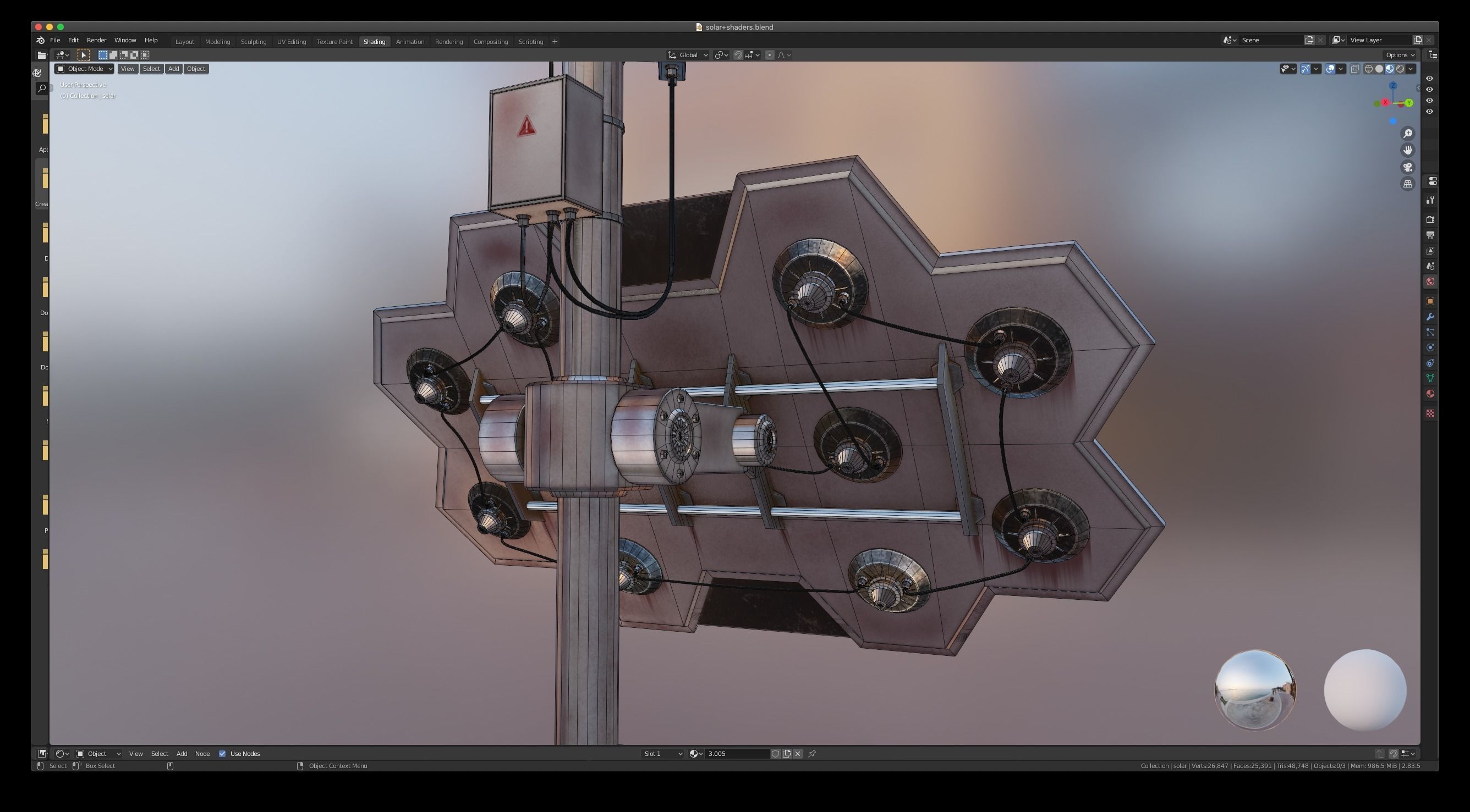 Space Craft Solar Panels Mars Colony Spaceship Collection Pack Low-poly 3D model_47