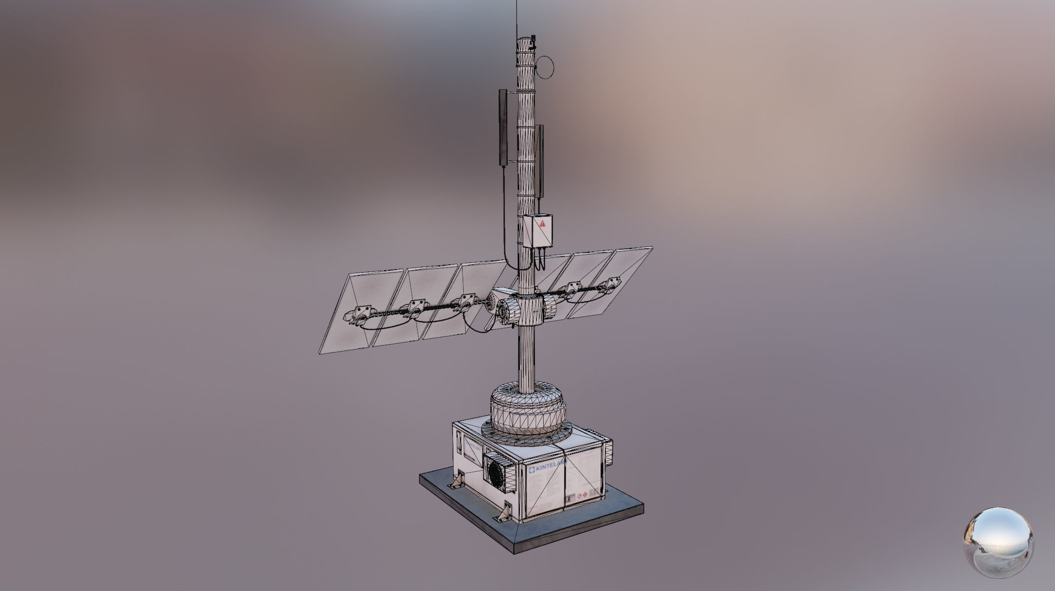 Space Craft Solar Panels Mars Colony Spaceship Collection Pack Low-poly 3D model_73