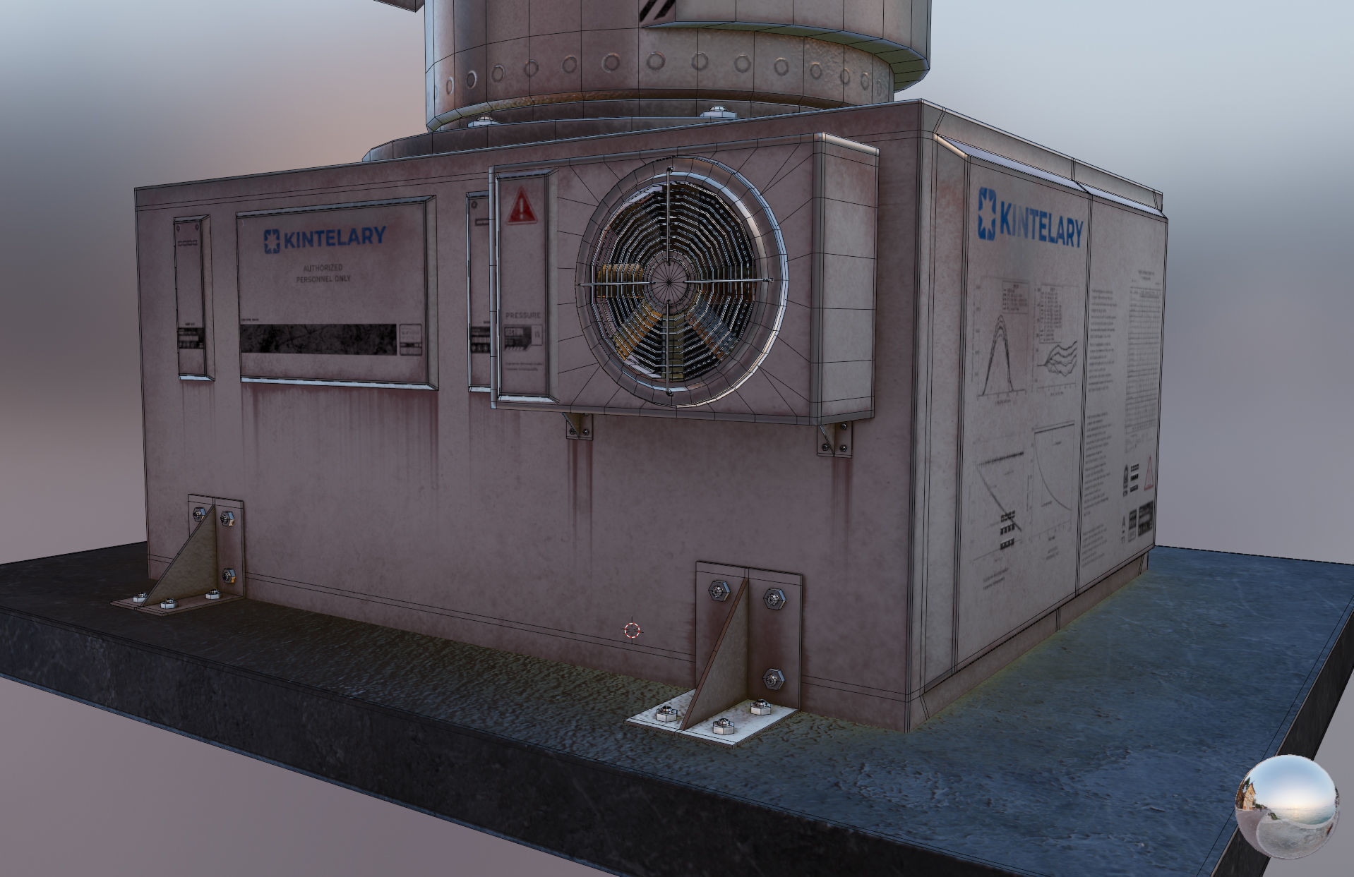 Space Craft Solar Panels Mars Colony Spaceship Collection Pack Low-poly 3D model_14