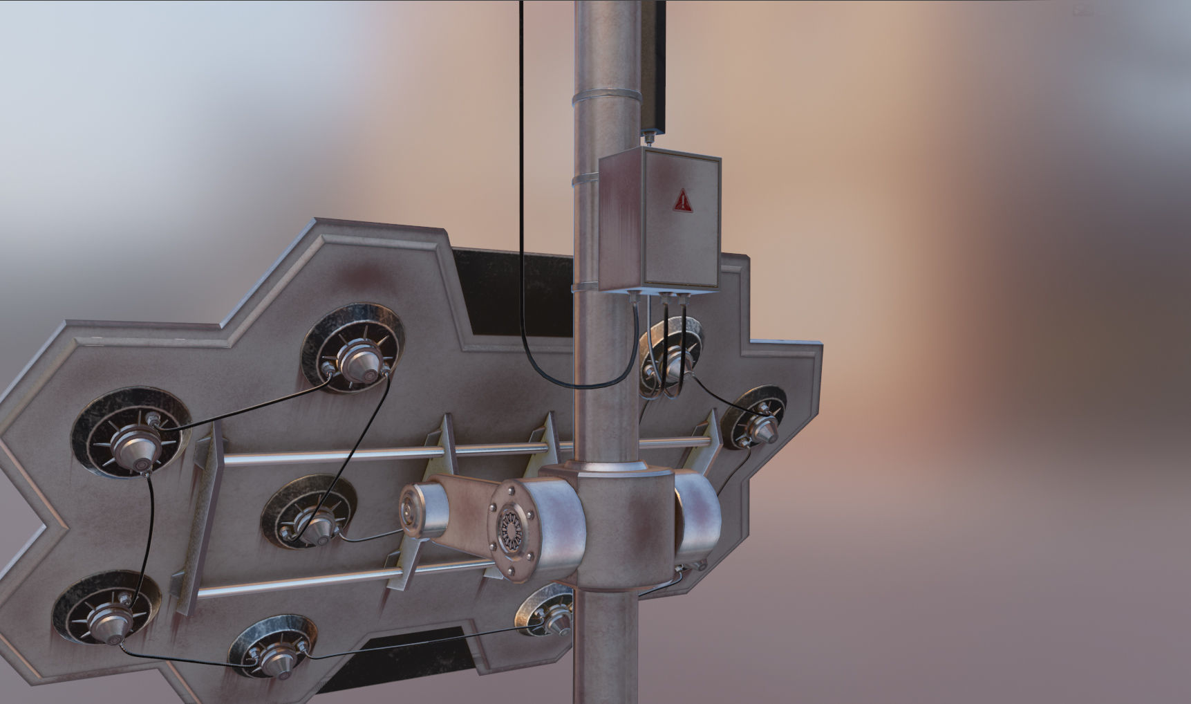 Space Craft Solar Panels Mars Colony Spaceship Collection Pack Low-poly 3D model_15