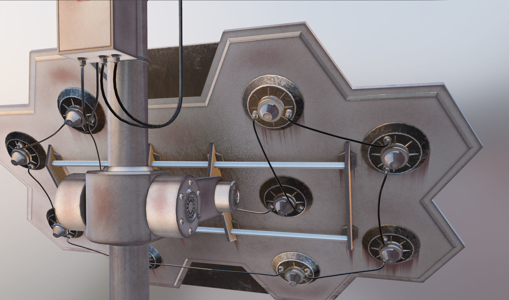 Space Craft Solar Panels Mars Colony Spaceship Collection Pack Low-poly 3D model_28