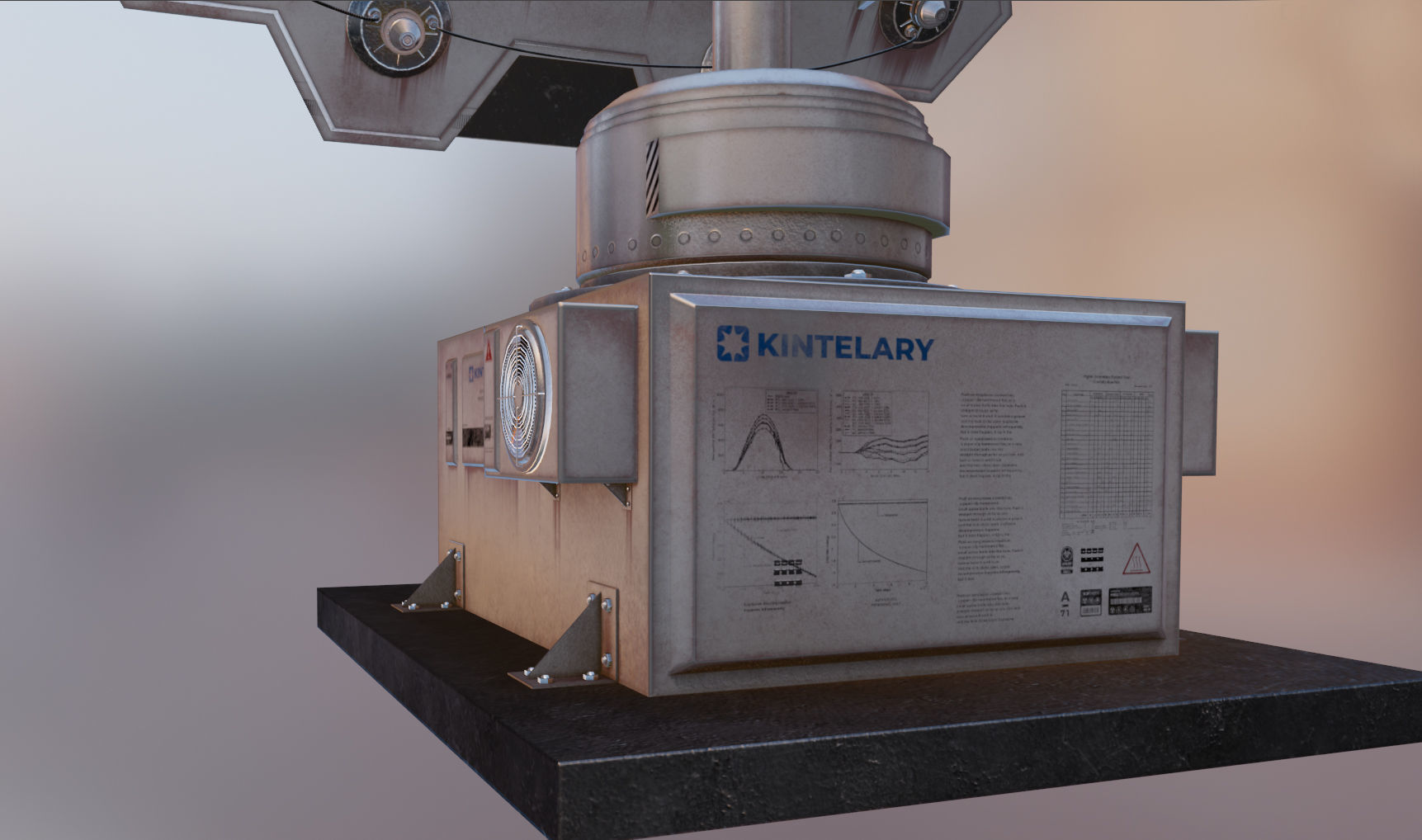 Space Craft Solar Panels Mars Colony Spaceship Collection Pack Low-poly 3D model_32