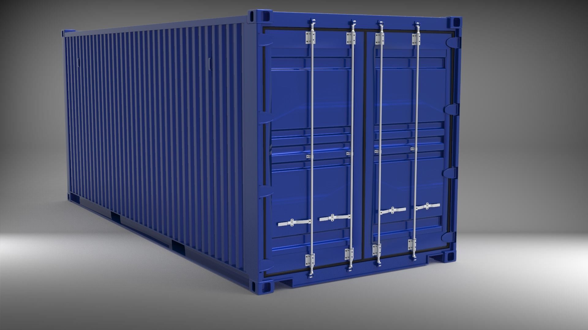 Shipping Container 20ft 3D model_4