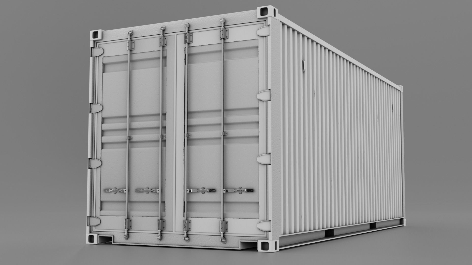 Shipping Container 20ft 3D model_2