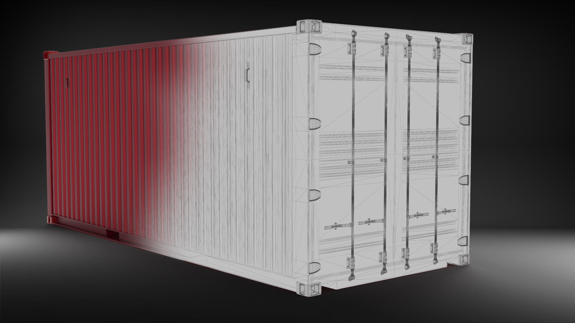 Shipping Container 20ft 3D model_3