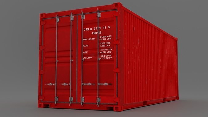 Shipping Container 20ft 3D model